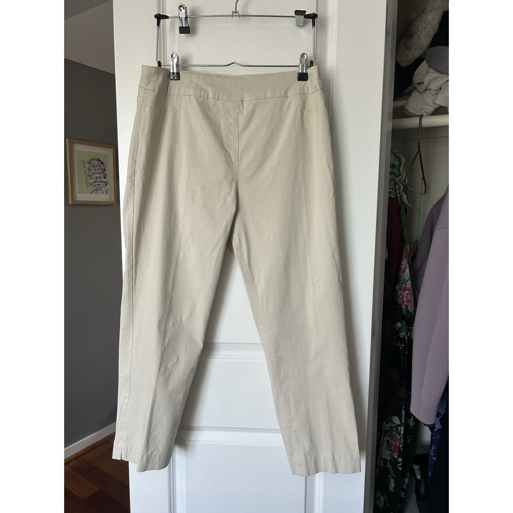Soft Surroundings Stretch Crop Pull On Pants Size Large Khaki